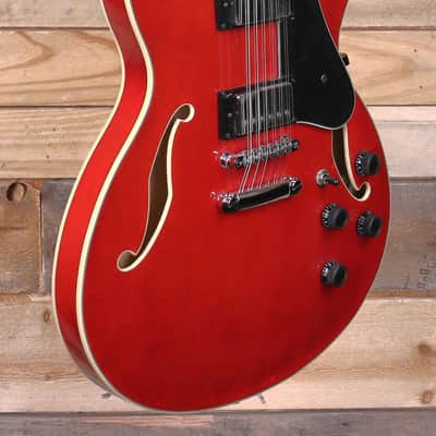 Ibanez AS7312 12-String Semi-Hollowbody Guitar Transparent Cherry Red image 2