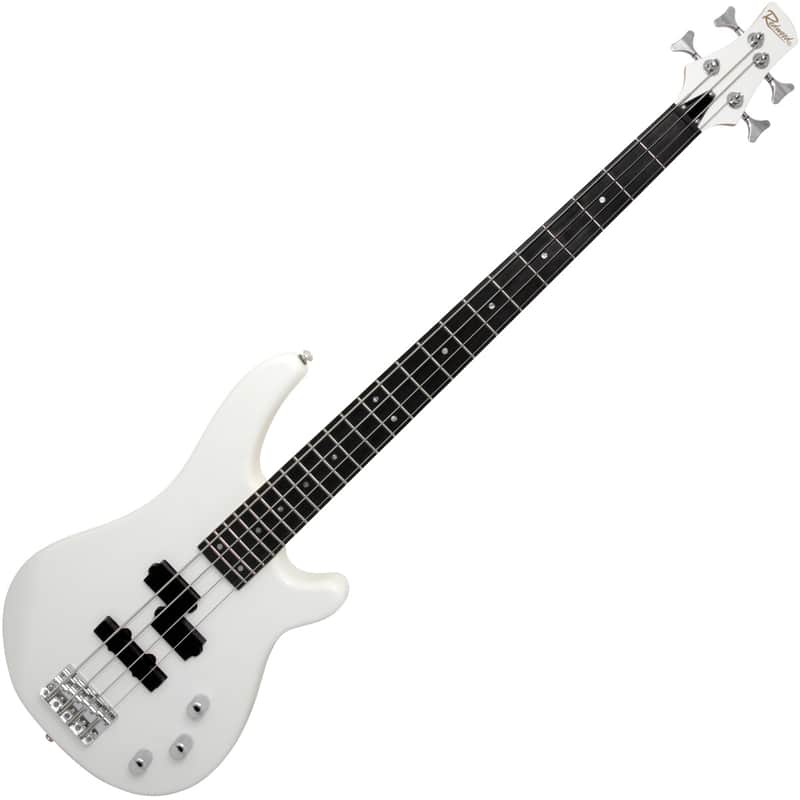 Redwood RB160 Beginners Electric Bass Guitar - White image 1