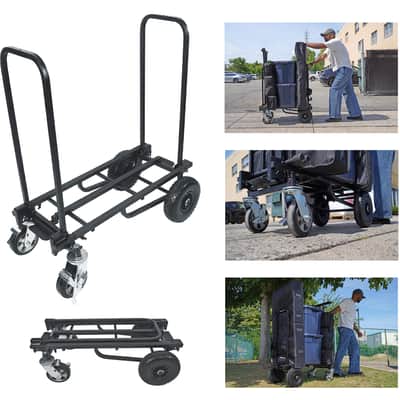 2) JBL JRX212 1000 Watt 12" Inch 2-Way DJ P/A Speakers Floor Wedge Monitors+Cart image 10