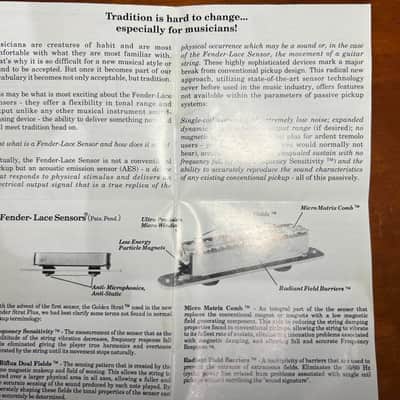 Manual-Leaflet Fender Lace Sensor pickups 1992 image 3