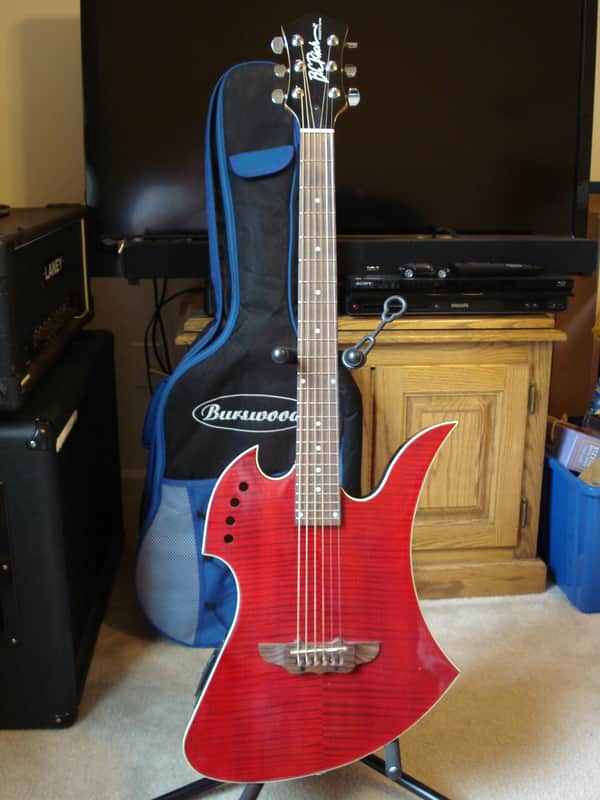 B.C. Rich Acoustic Series Mockingbird Crimson Red Transparent image 1