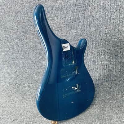 Glossy Blue 5/6 String Bass Basswood Body image 4