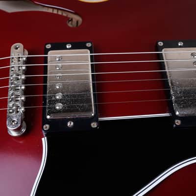 Edwards E-SA-125LTS Semi-Hollow Body With Bigsby MIJ 2013 Cherry Red Japan w/ Bag image 8