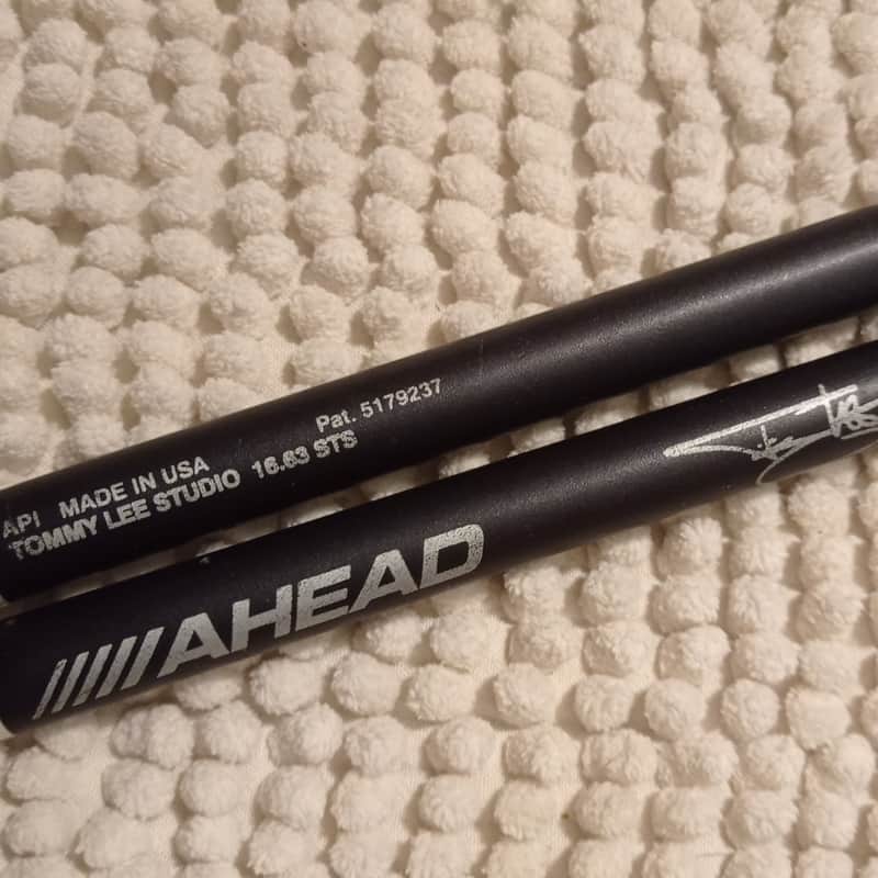 Vintage Easton Ahead Tommy Lee Studio Signature Drumsticks (1st Generation, Black) - Rare API/Pat. 5179237 image 1
