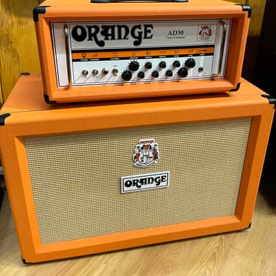 Orange AD30HTC 2-Channel 30-Watt Guitar Amp Head With PPC212 Closed Back 2x12" Guitar Speaker Cabinet image 1