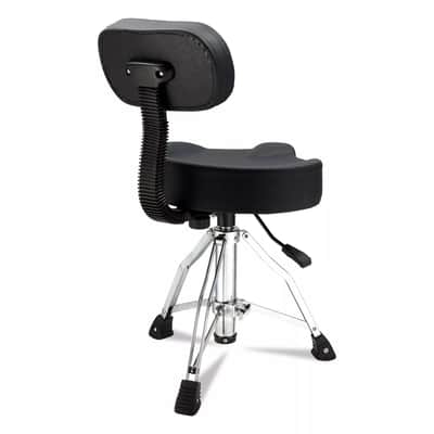 Heavy-Duty Hydraulic Drum Throne w/ Backrest – Adjustable Height for Drummers image 2
