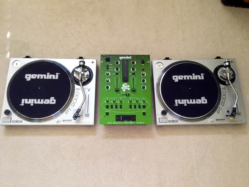 Gemini PT-2000 II Turntables and Gemini Executioner Ten Mixer image 1