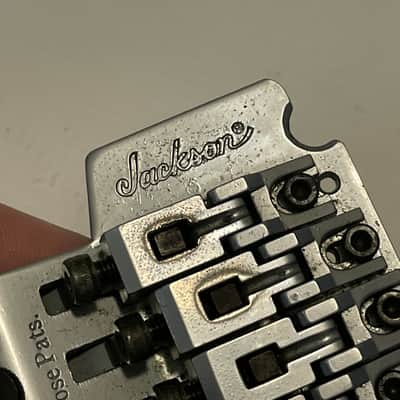 1990's Jackson Dinky Guitars JT-580LP Takeuchi Brushed Chrome Licensed Floyd Rose Tremolo Guitar Bridge Set image 19