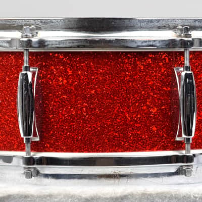 Gretsch 18/12/14/5x14" 60's Round Badge Drum Set - Rewrapped by Lee Ruff Tangerine Sparkle image 13