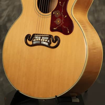 1962 Gibson J-200 Natural/BLONDE with highly figured flame maple back + sides image 7