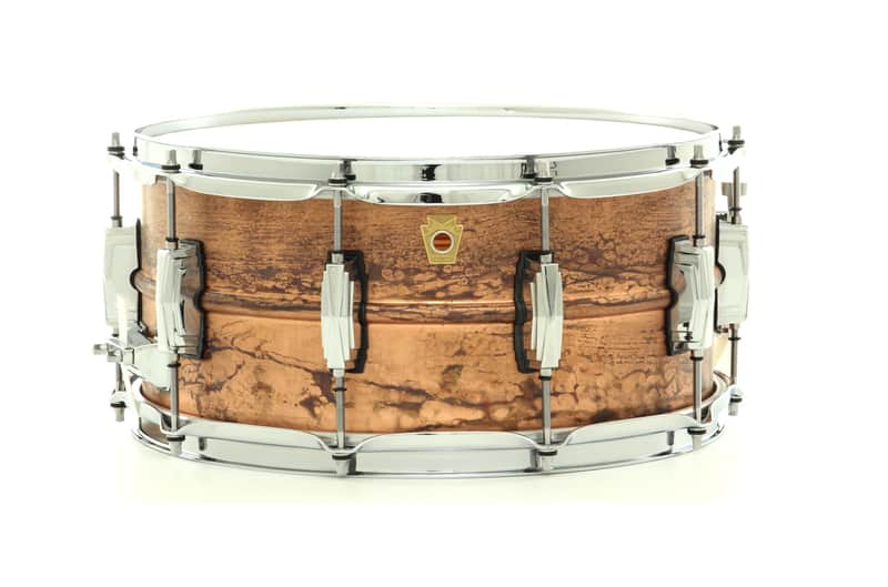 Ludwig 14" x 6.5" Copper Phonic Snare Drum Smooth Raw Copper Finish image 1