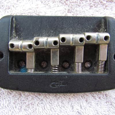 Vintage G&L Lynx Bass Bridge W/Mounting Screws Complete Bridge Set Up For 1985 & Other G&L Basses Perfect For Restoration Or Repair image 2