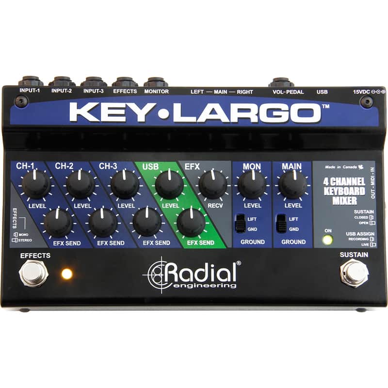 Radial Key-Largo Keyboard Mixer with Balanced DI Outs image 1