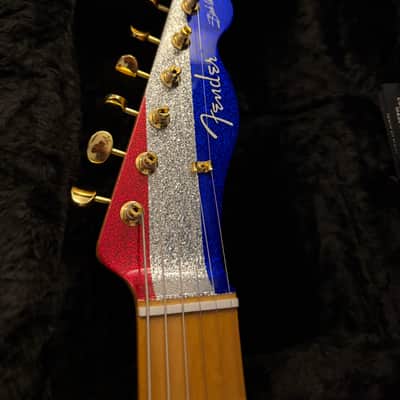 Fender Buck Owens Signature Telecaster 2024 - Present - Red, Silver, and Blue Sparkle image 3