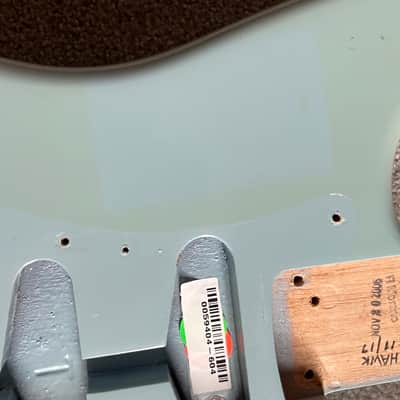 2005 Fender Highway One Stratocaster guitar body daphne blue image 8