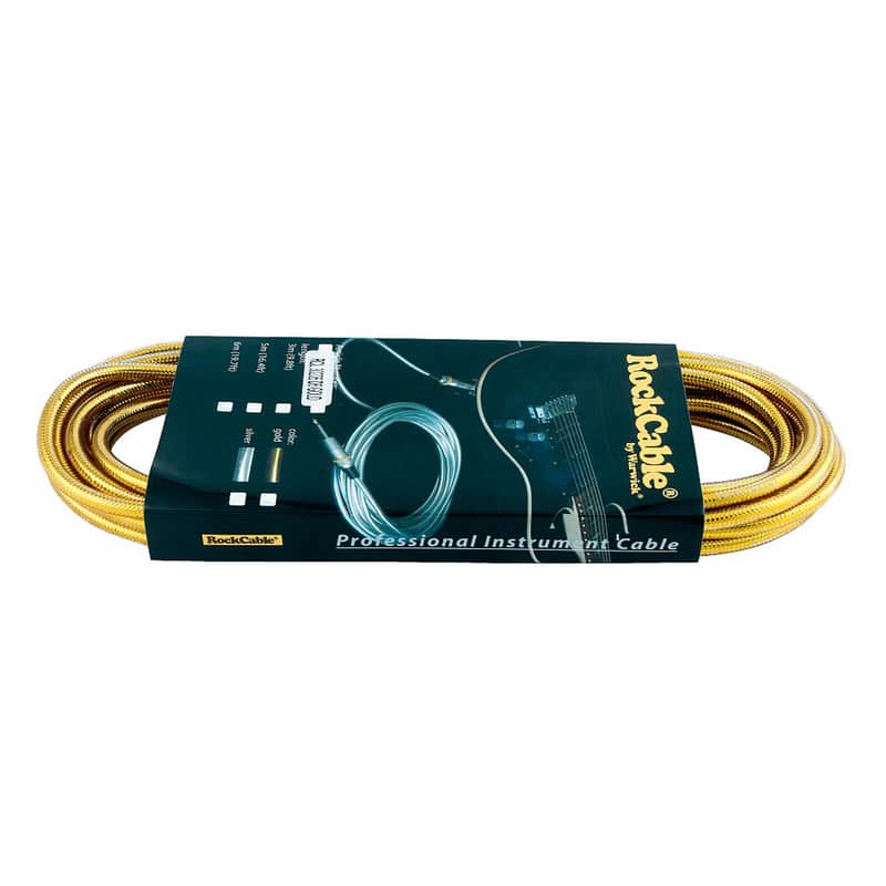 RockCable Instrument Cable – Straight, 6 m, Gold image 1