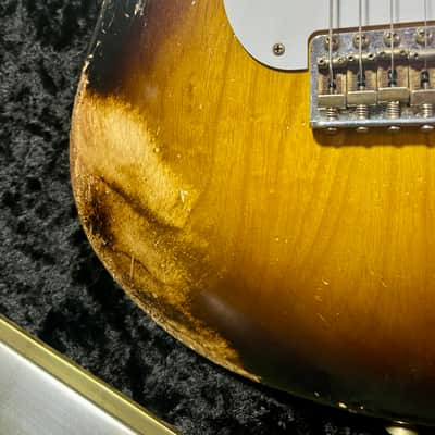 Fender Custom Shop 70th Anniversary 1954 Stratocaster Heavy Relic Limited Edition 2024 - Wide fade 2-color sunburst image 16