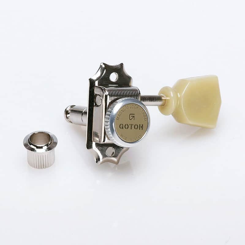 6 Vintage Gotoh SD90 MG-T Locking Magnum Lock Nickel Tuners 3+3 image 1