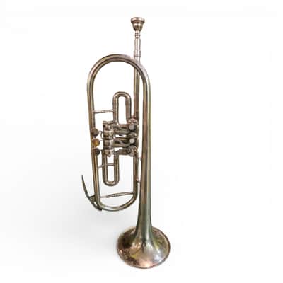 Professional Nickel Musical Trumpet for Interior Decoration Soviet Union 1959 USSR 1959 - Nickel image 4