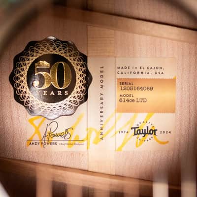 Taylor 614ce LTD 50th Anniversary Grand Auditorium Acoustic/Electric Guitar with Hardshell Case image 15