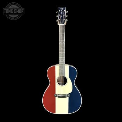 Martin Custom Shop OM Red/White/Blue Sitka/EIR w/Case image 2