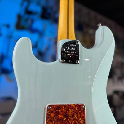 Fender American Professional II Thinline Stratocaster Transparent Daphne Blue Auth Deal Free Ship! 479 GET PLEK’D! image 10