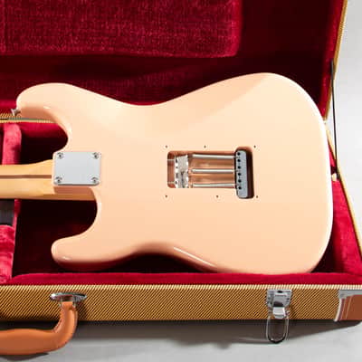 2021 Fender MIJ Japan Hybrid II Stratocaster Flamingo Pink w/ Tweed HSC image 7