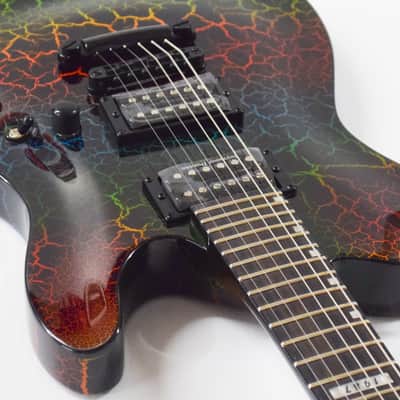 ESP LTD Eclipse '87 NT Electric Guitar - Rainbow Crackle image 6