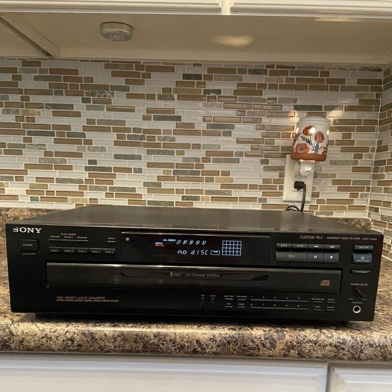SONY CDP-C445 CD Player 5 Disc Changer no Remote image 1