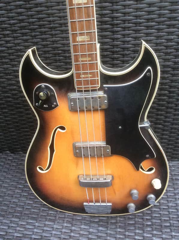 VOX escort / Crucianelli elite Vintage Bass 1960,s sunburst image 1