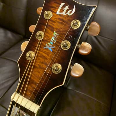 ESP LTD Xtone Acoustic XAC30EQM 2010s Tobacco Sunburst Quilted Maple image 3