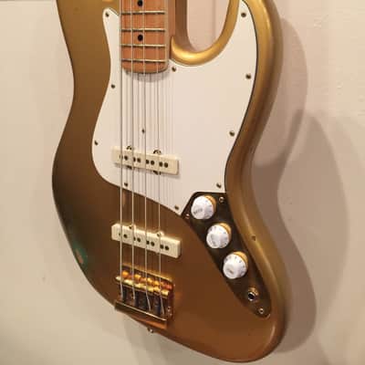 Fender Jazz Bass SPECIAL Shorline Gold Smith Era RARE Bound Maple Neck OHSC 1982 image 4