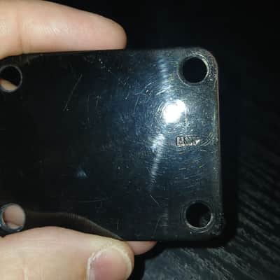 ESP 80's Guitar Neck Plate Black Very Rare Stamp One Off Early image 3