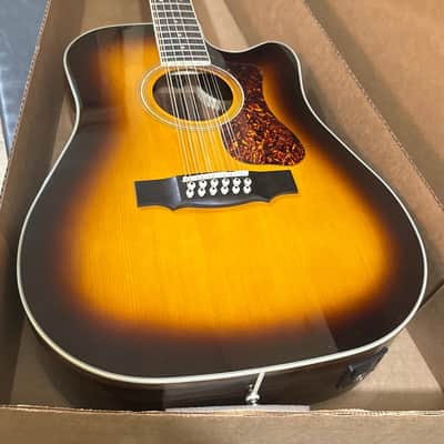 Guild D-2612CE Deluxe 12-String Cutaway Acoustic-Electric Guitar - Antique Sunburst image 5