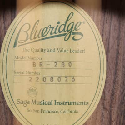 Brand New Blueridge BR-280 Prewar Series Dreadnought Acoustic Guitar with Deluxe Soft Case image 6