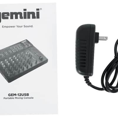 Gemini GEM-12USB 12 Channel Bluetooth Mixer w/USB/Bus/3 Band EQ,Effects+Backpack image 17