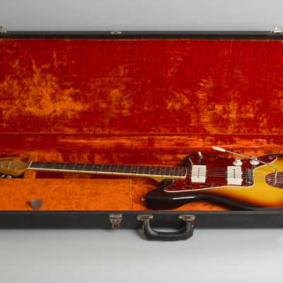 Fender Jazzmaster Solid Body Electric Guitar (1966), ser. #153808, original black tolex hard shell case. image 10