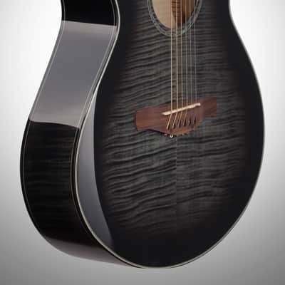 Ibanez AEWC400 Acoustic-Electric Guitar, Transparent Black Sunburst image 2