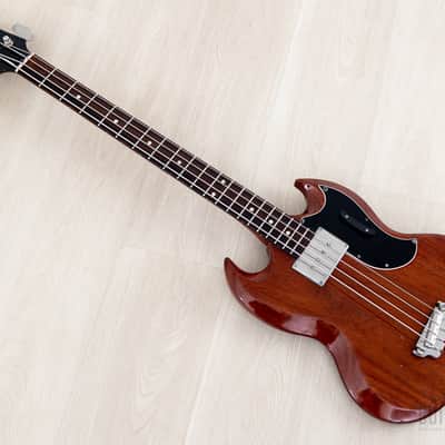 1963 Gibson EB-0 Cherry Vintage Short Scale SG Bass, 100% Original w/ Case image 12
