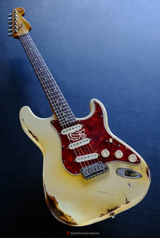 Fender Stratocaster Vintage White Made in USA Aged Relic image 1
