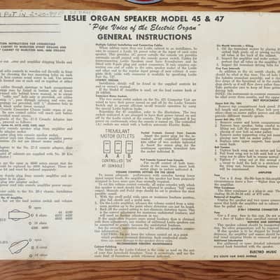 Leslie Vintage Rotary Speaker Cabinet Model 45, Single Speed, Tube Power Amp, 1958-63, for Hammond Organs image 9