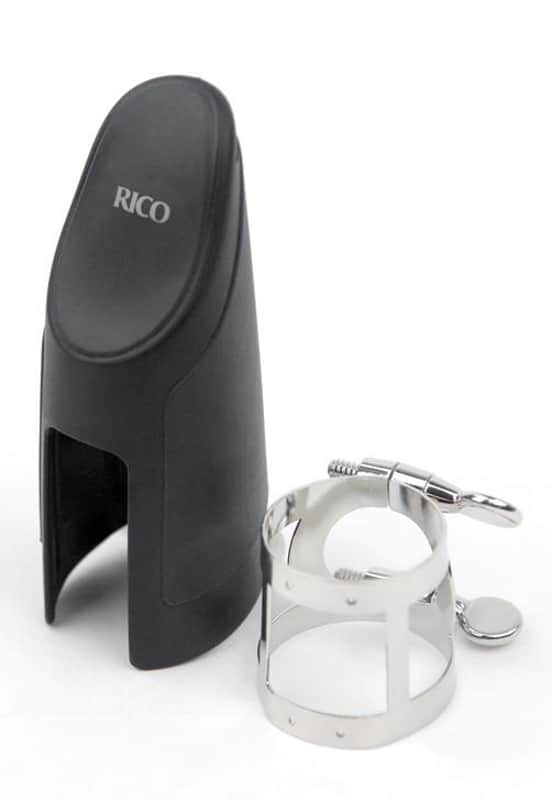 Rico Ligature & Cap, Alto Saxophone, Nickel Plated Bild 1
