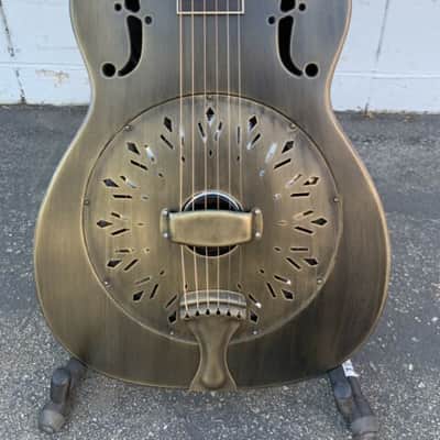 National Reso-Phonic Style N Antique Brass 14 Fret 2023 Antique Brass image 5