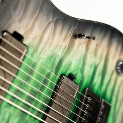 Mayones Regius 7 Baritone Evertune 2023 - Galaxy Eye Green Gloss image 13