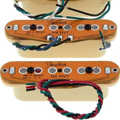 Fender Gen 4 Noiseless Stratocaster Single Coil Pickup Set, Parchment image 2