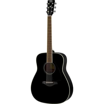 Yamaha FG820 Dreadnought Black Acoustic Guitar image 1
