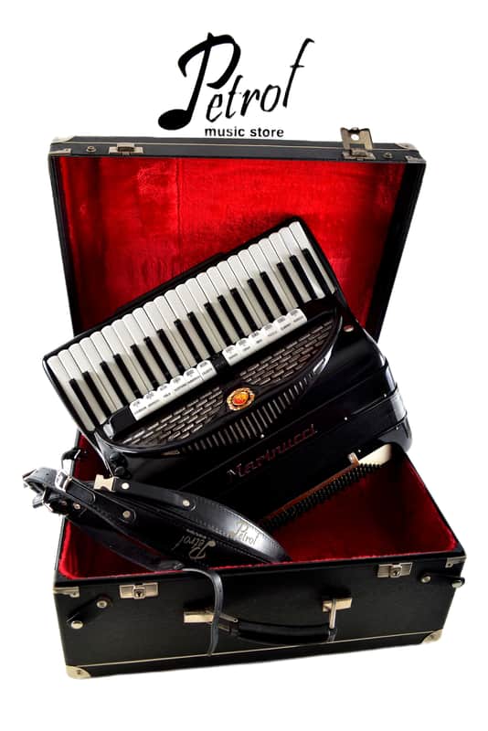 Immagine Rare, Top Italian Made Accordion Marinucci Super Mod 975 - 120 bass, 20 switches + Case & New Straps - Certificate -Video - 1