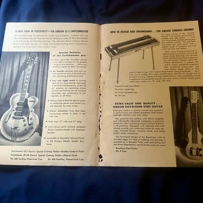 1956 Gibson Byrdland Switchmaster ES-350T catalog pamphlet image 2