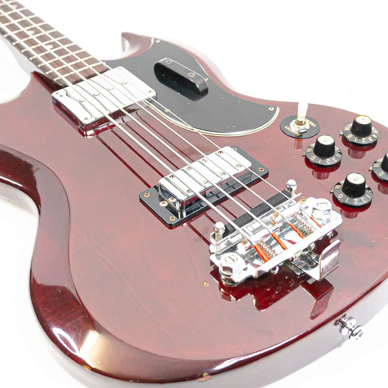 Greco EB-420 Electric Bass Guitar SG Style w/ String Mute, OHSC