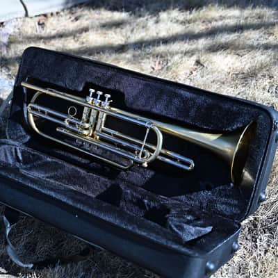 Bb Bass Trumpet - Scratched and Buffed Lacquer - NEW student model / great as a secondary or marching horn image 12
